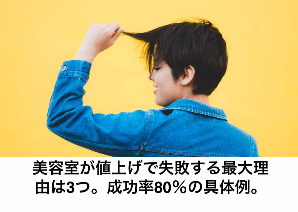 美容室が値上げで失敗する最大理由は3つ 成功率80 の具体例 リカさん 僕を人気者美容師にさせてくれ