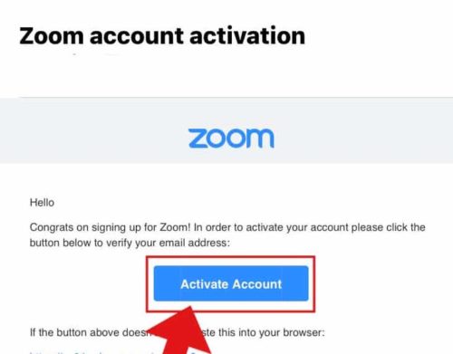 zoomのアカウントメール